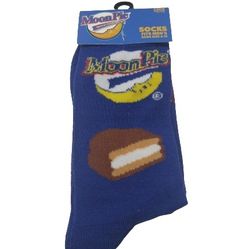 'Moon Pie' Novelty Crew Socks - Size 6 - 12 *NEW*