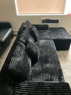 Black boneless couch