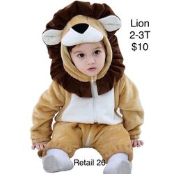 Lion Baby Costume Halloween 2-3T / Traje de Leon Bebe