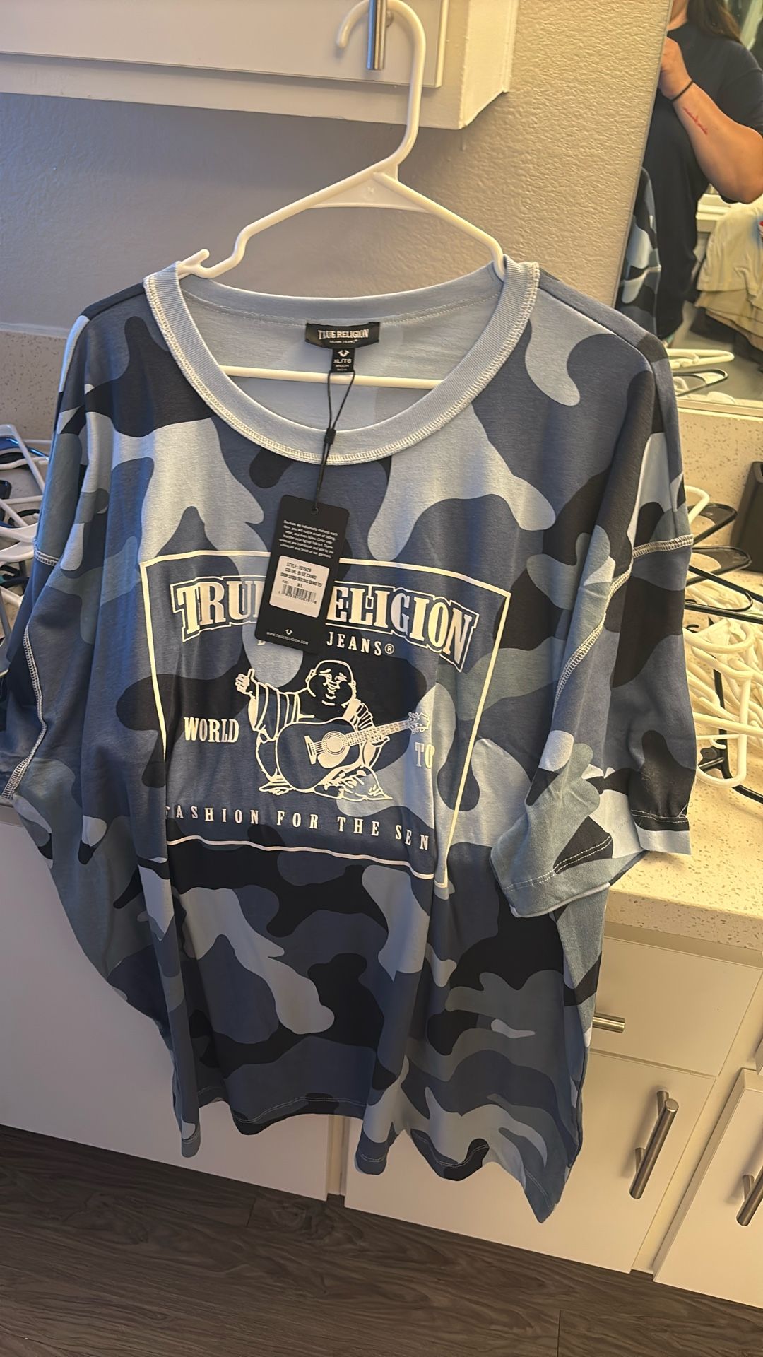 true religion blue camo tee
