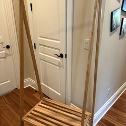 Wooden Folding Laundry Drying Hanging Coat Clothes Clothing Rack 
