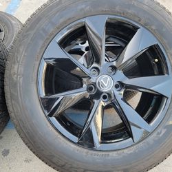 OEM 18" LEXUS RX/Toyota Highlander Gloss Black Wheels With BRIDGESTONE Tires 