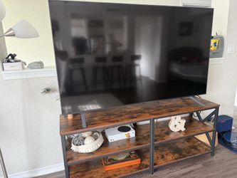 LG 70 inch Class UQ7070 series LED 4K UHD Smart + TV Stand Rustic Brown
