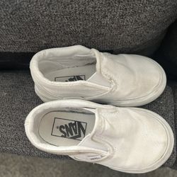 White Vans Size 6C Toddlers