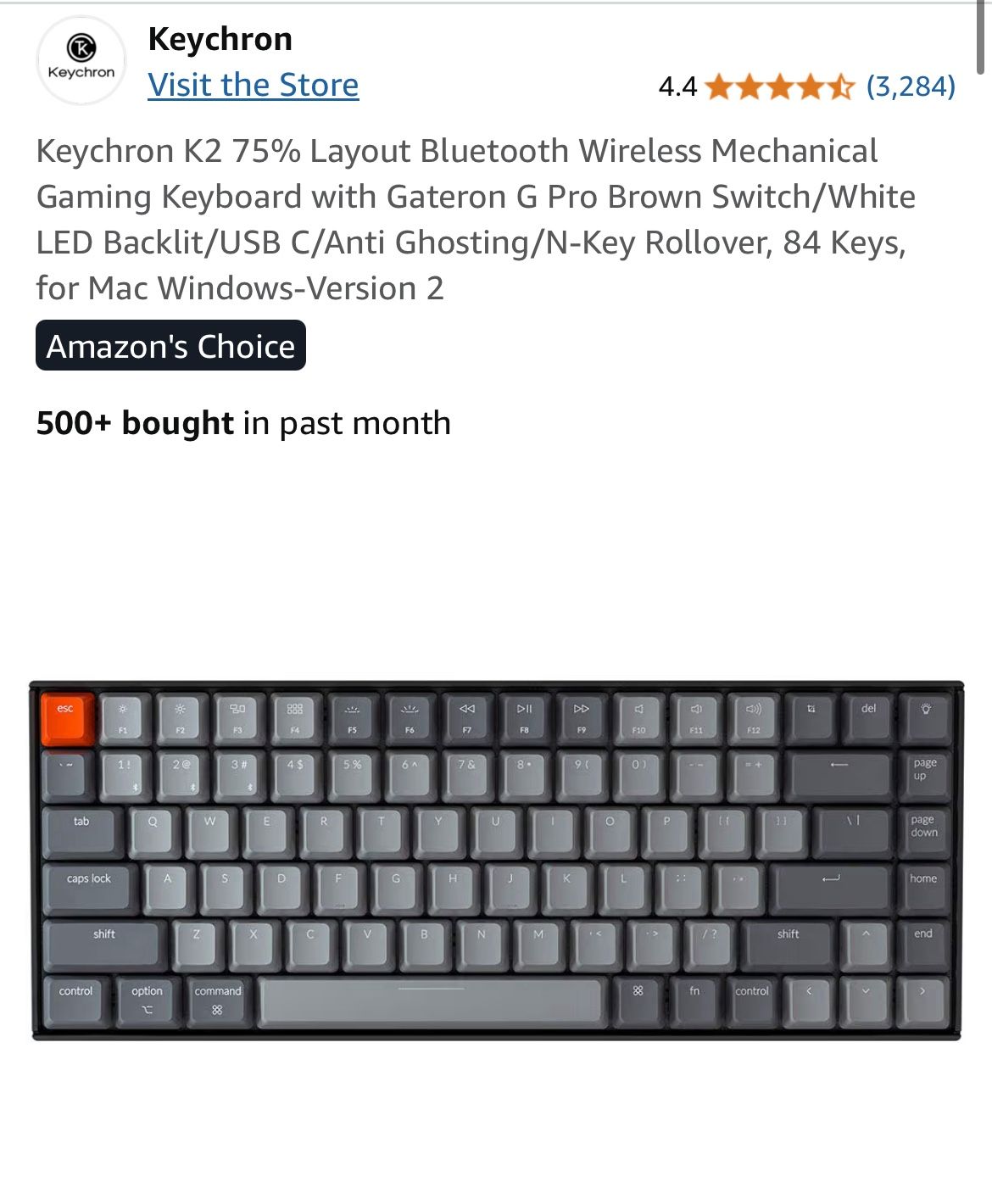 Keychron K2 Mechanical Keyboard