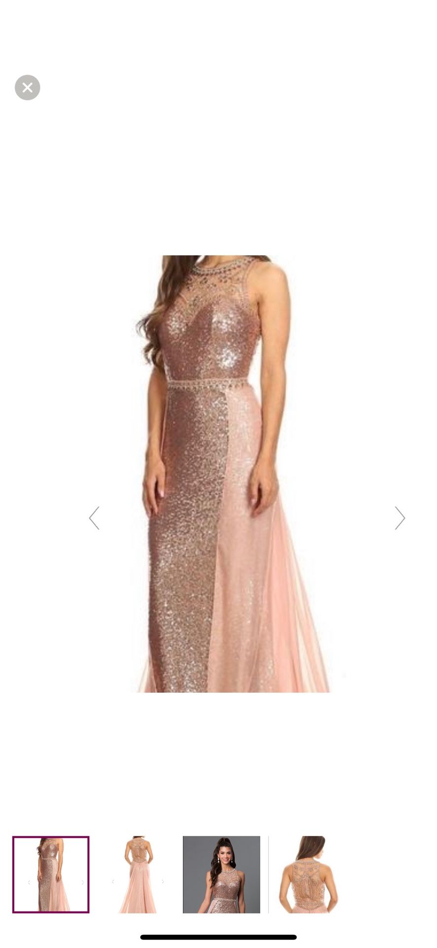Rose Gold Dress Size Small 2/4
