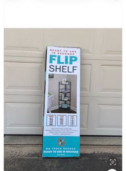 New Flip Shelf 4-Shelf Corner Unit Black