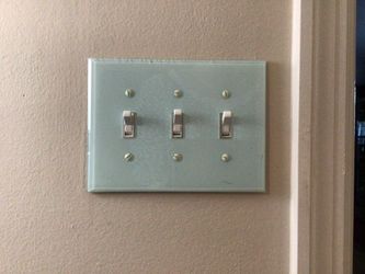 Teal Acrylic Amaralle Wall & Outlet Covers - EXCELLENT Condition, No Chips Or Cracks-Make Me An Offer!!