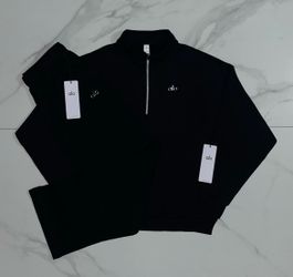 Alo Black Quarter-Zip Pullover with Tags