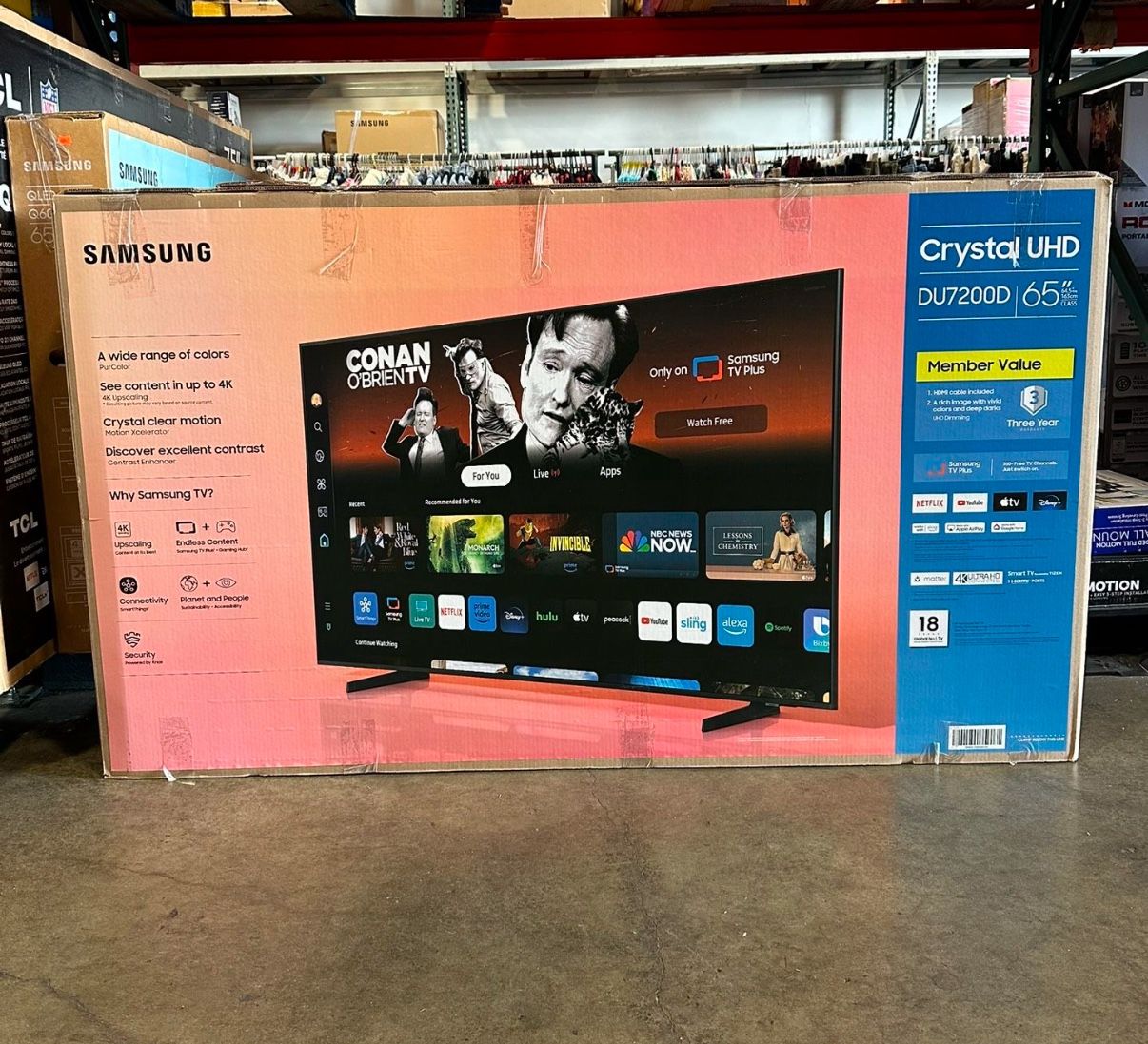 65 “ Samsung Smart 4K LED HDR CRYSTAL TV