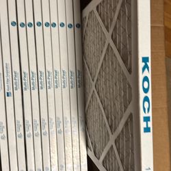 Koch 16" x 30" x 1" Pleated Air Filter, MERV 8   12 Pack 