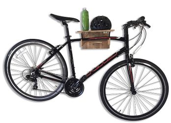 Bike Rack Wall | Bamboo Fold-Away Bicyle Mount | Made with Eco-Friendly Sustainable Bamboo