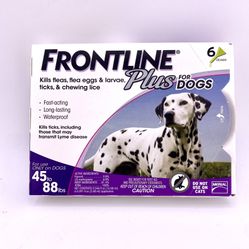 Frontline Plus For Dogs 45-88 Lbs 6 Doses