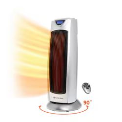 Used The Comfort Zone CZ499R is a 1500-watt ceramic oscillating digital tower space heater designed for supplemental indoor heating in medium-sized ro
