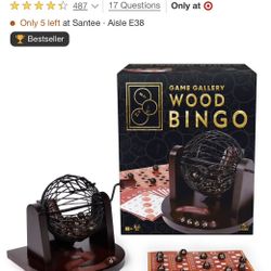 Wood Bingo, with Bonus Bingo Card Game