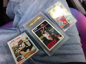 100 for three mj graded ai rookie Anthony Munoz MINT