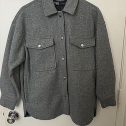 Zara Oversized Button Up Jacket 