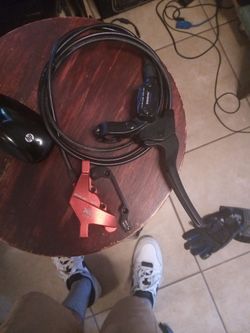 Hydraulic bycikel Disc Brake Set with Red Trigger