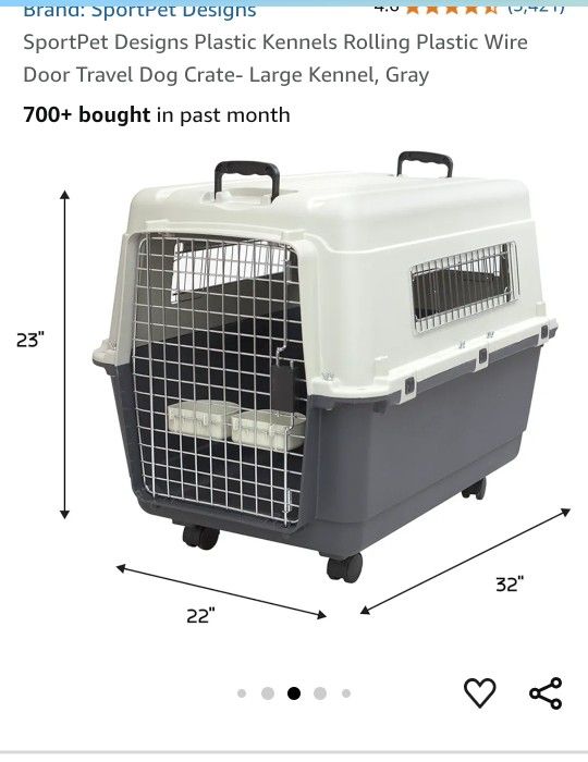 "Large" TSA Approved Dog Crate With Wheels