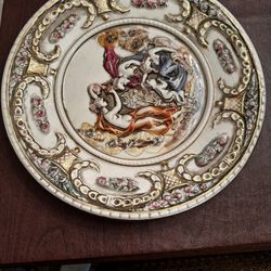 Vintage Capodimonte Decorative Plate