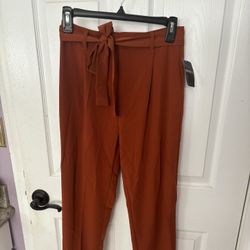 Forever 21 Burnt Orange High-Waisted  Dress Pants- Size XS