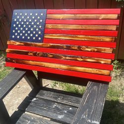 Wooden USA Flag