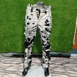 Cowhide Leather Pants 
