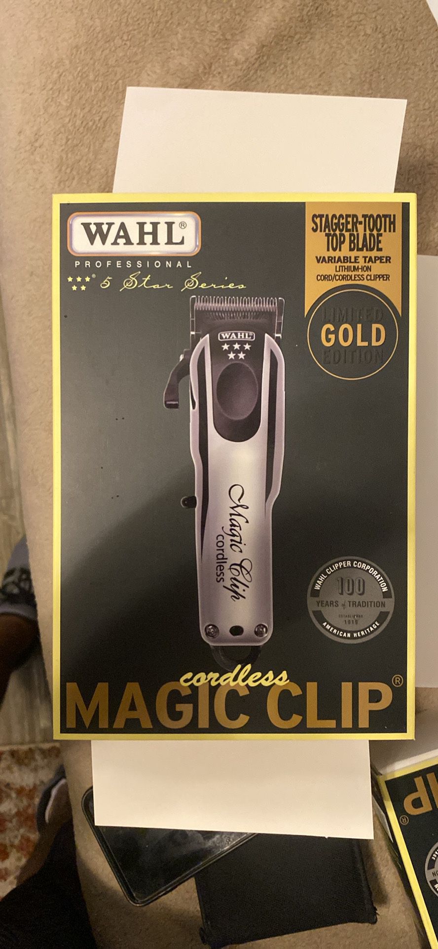 Brand new limited Gold edition Magic clip cordless wahl profesional