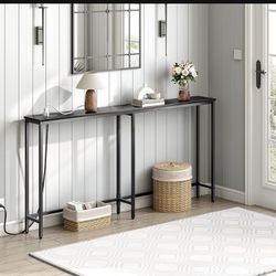 Narrow Charging Station Table Entryway USB Port & Outlet - Free Delivery