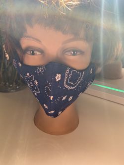 Blue Bandana Face Mask! 💙