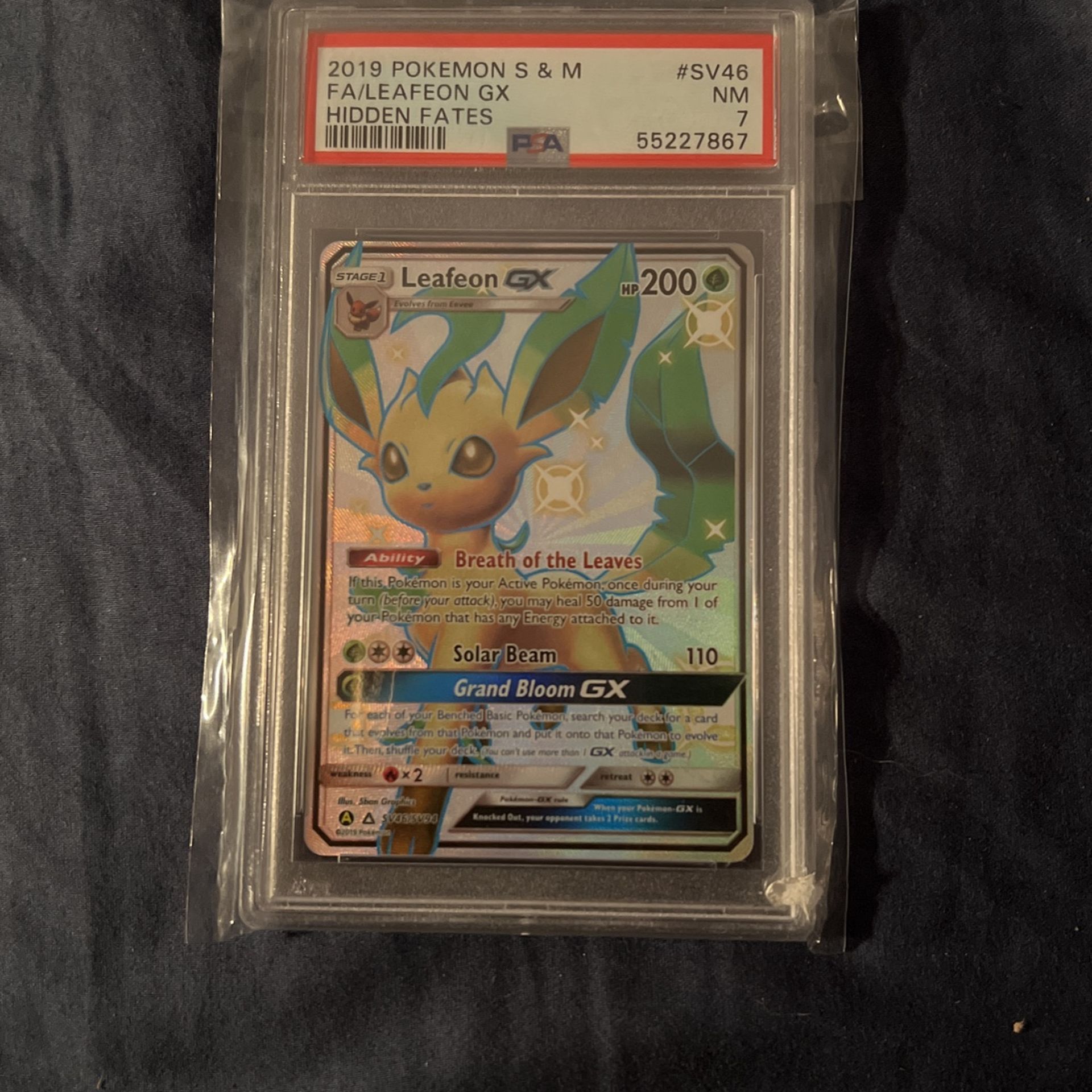 PSA Graded Leafeon GX (Hidden Fates)