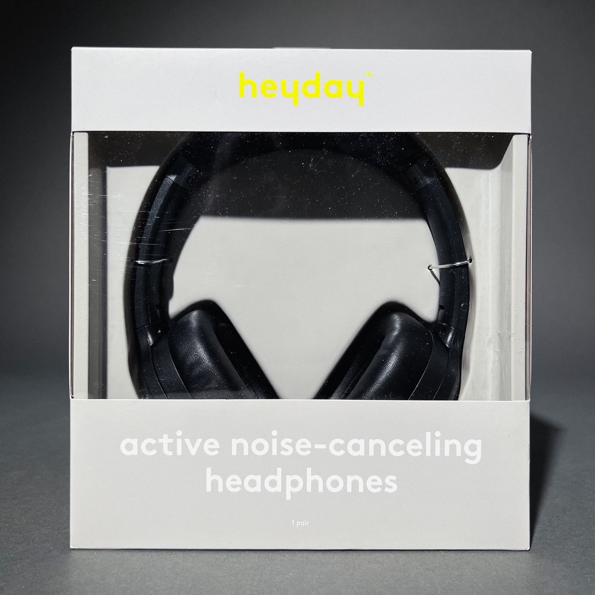 Heyday Active Noise Canceling Bluetooth Headphones, BLACK, Over-Ear Wireless