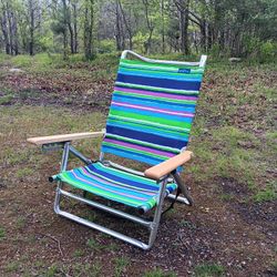  Reclining 5 Position Beach Chair