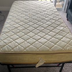 Twin bed with mattress