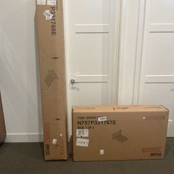 (sealed and brand new) Upholstered Queen Bed Frame with Led Lights and Charging 