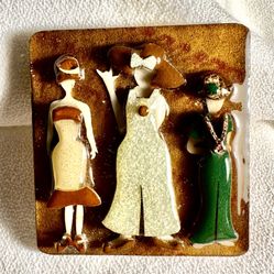 2” X 1 1/2  UNIQUE VINTAGE BROOCH DESIGNED BY LUCINDA 