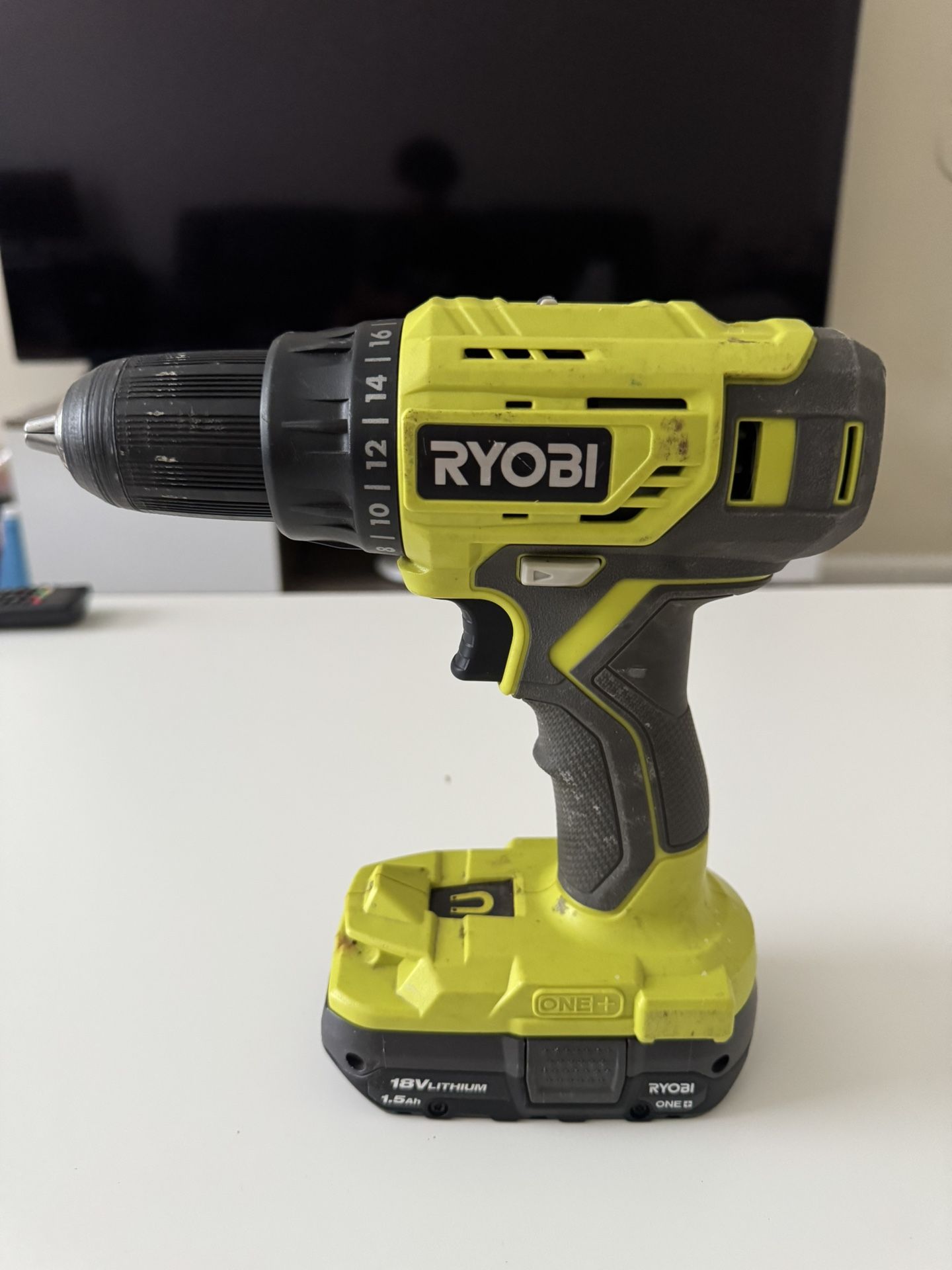 Ryobi 18V Cordless Drill with 1.5Ah Battery - Used