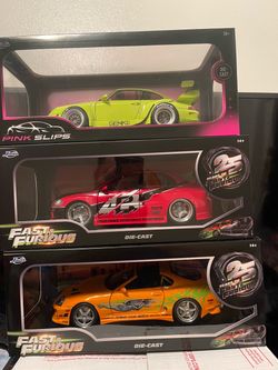 Jada Die-Cast Car Set of 3 – Fast & Furious + Pink Slips