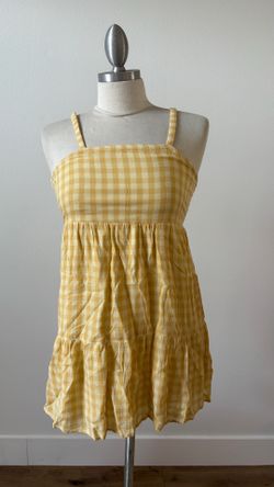Kids Plaid Yellow Summer Dress