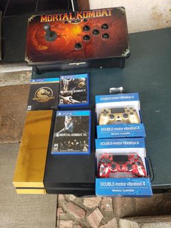Just Station Arcade On Amazon is $400! Alone. Controls are $65! Each sealed. 2016 PS4 500GB With 2 Controllers. 3 Games & mortal Kombat arcade kit sta