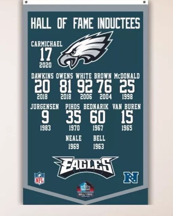 Philadelphia Eagles Hall Of Fame Banner