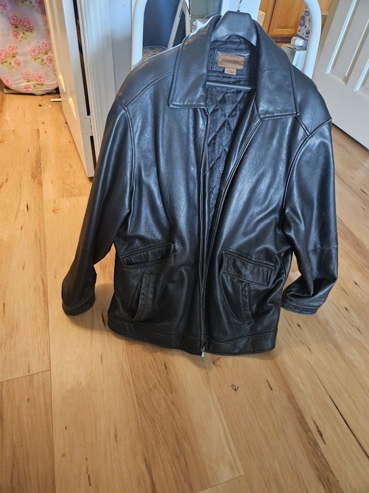 Men's Black Leathet Jacket 2xL