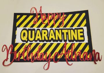 Quarantine cake topper