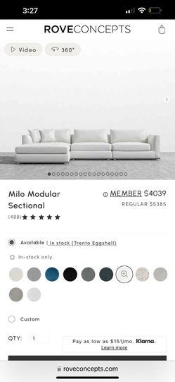Rove Concepts Milo Modular Cloud Sectional