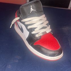 Air Jordan 1 Low Bred Toe / Size 6.5 Us / Uk 6