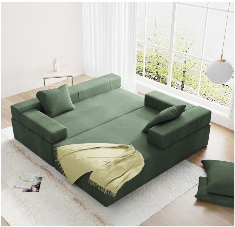 Boneless Modular Couch - Green