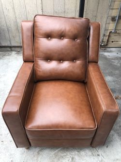 Holloway Mid-Century Leather Recliner