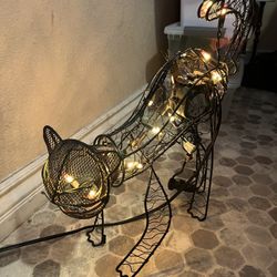 Gato 🐈 Con Luces Para Decoración De Halloween 🎃 