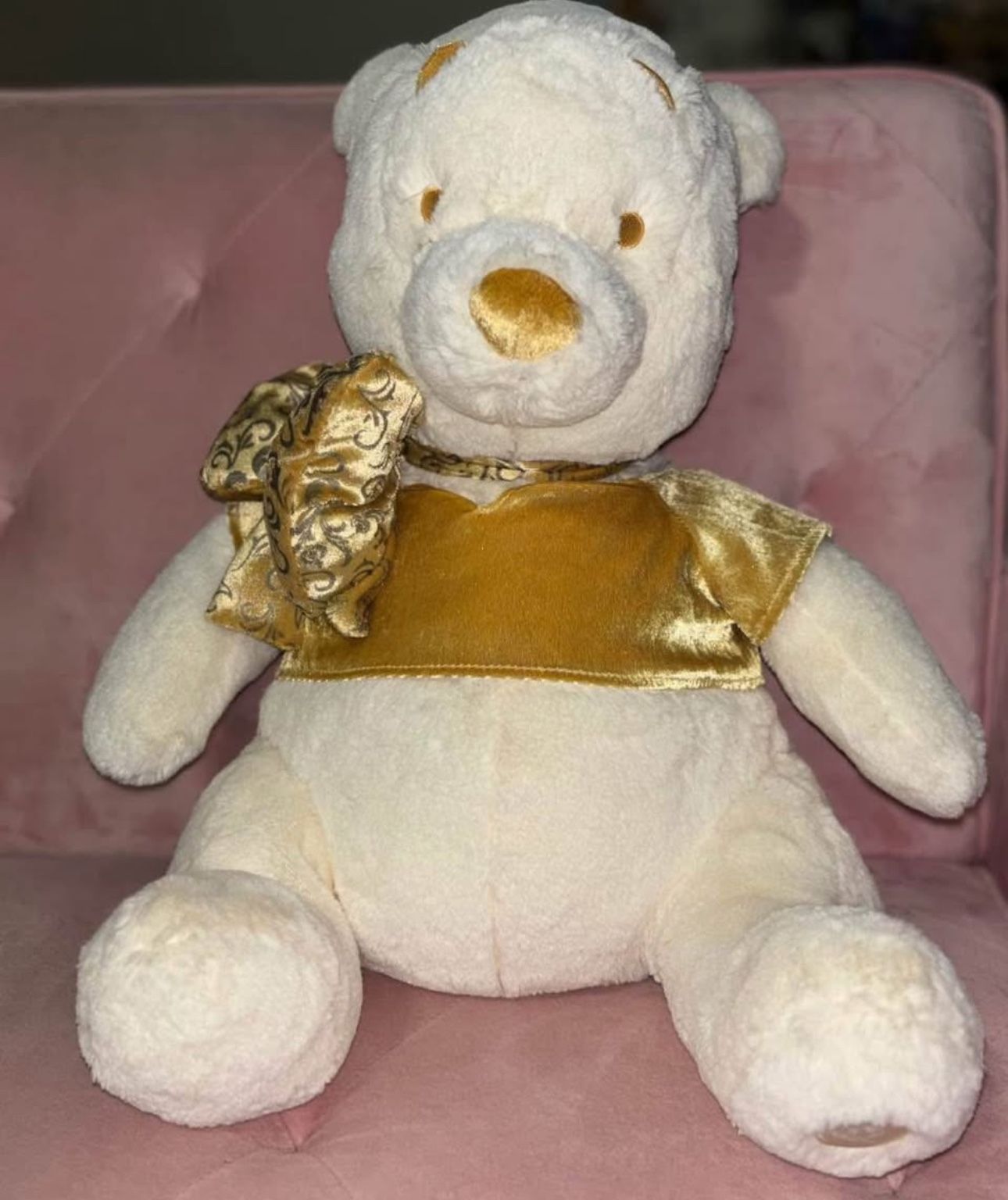 Disney Store Rare Limited Edition Cream White & Gold Winnie The Pooh