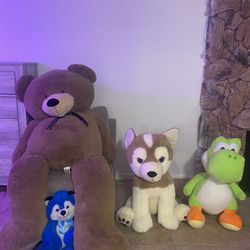 Four Stuffed Animals